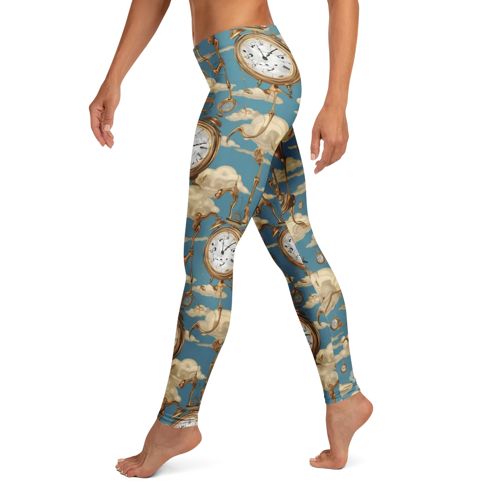 Cloudwork Clock on Leggings — Left
