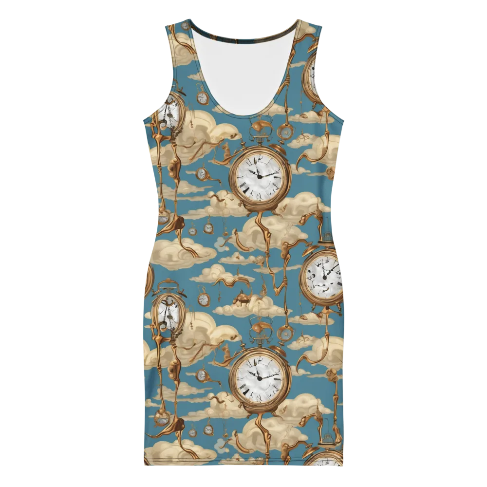 Cloudwork Clock on Bodycon Dress — Front