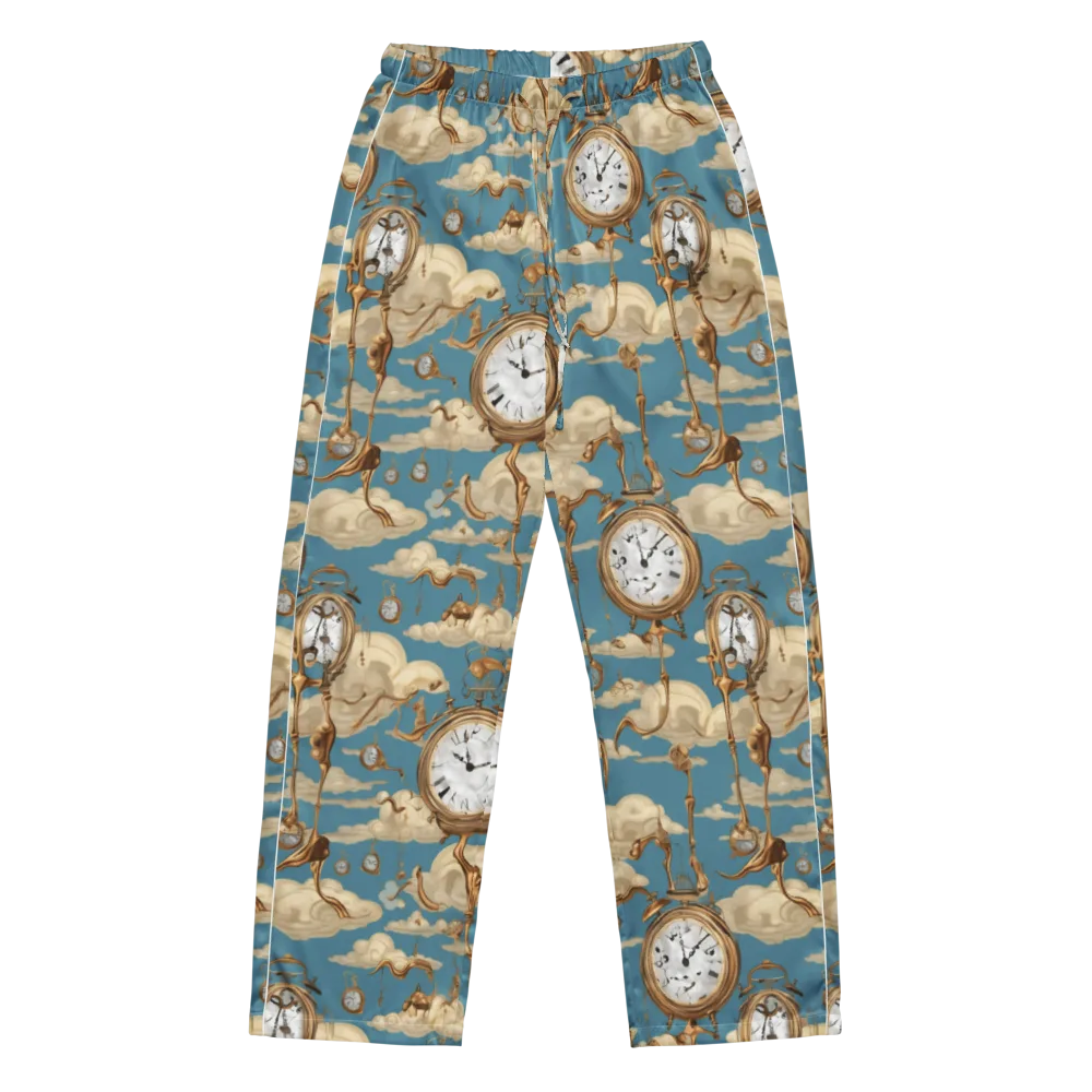 Cloudwork Clock on Women's Pajama Pants — Front
