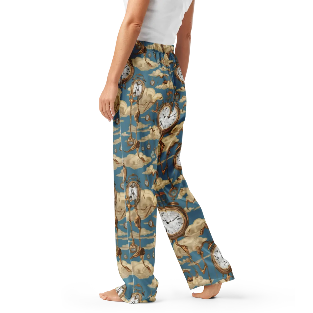 Cloudwork Clock on Women's Pajama Pants — Left