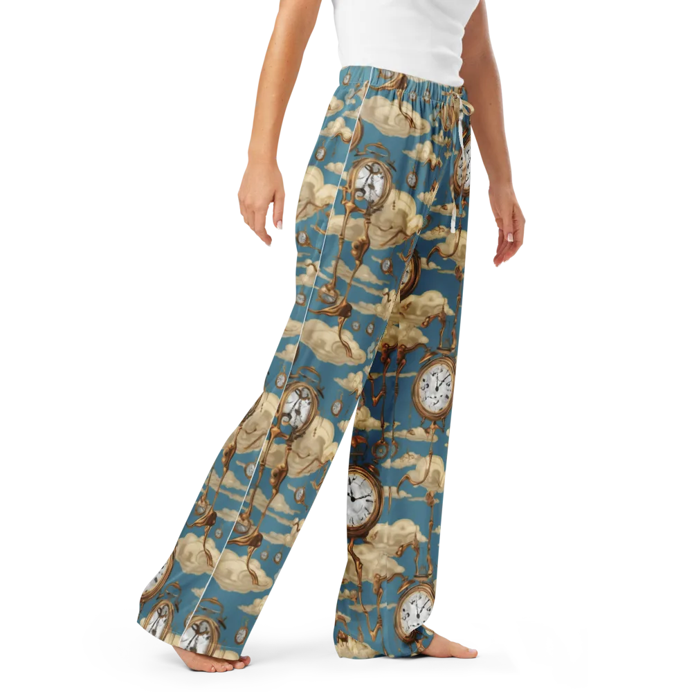 Cloudwork Clock on Women's Pajama Pants — Right Front