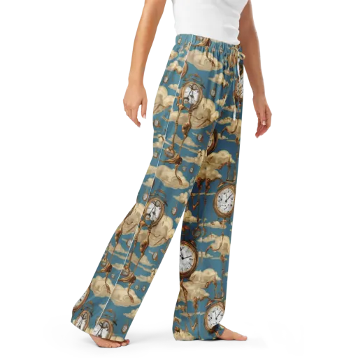 Cloudwork Clock on a Women's Pajama Pants