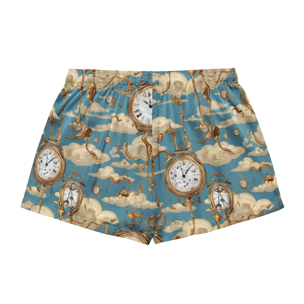 Cloudwork Clock on Women's Pajama Shorts — Back