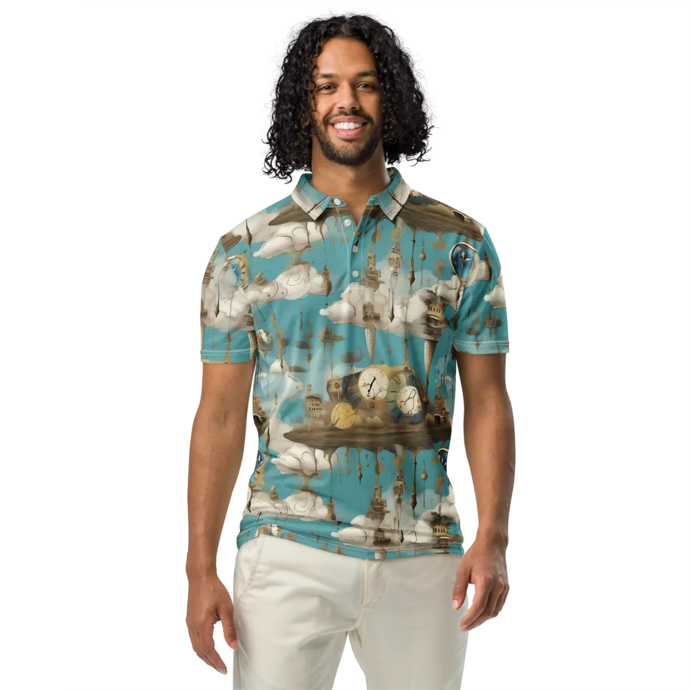 Cloudbound Horology on Men's Slim Fit Polo Shirt — Front