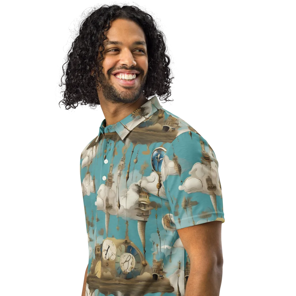 Cloudbound Horology on Men's Slim Fit Polo Shirt — Left Front