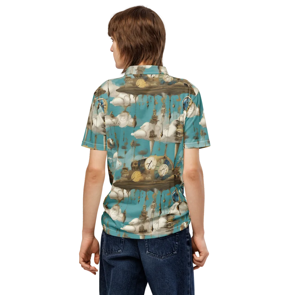 Cloudbound Horology on Men's Slim Fit Polo Shirt — Back