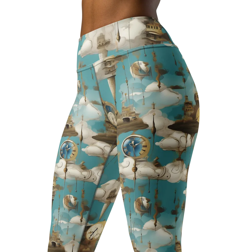 Cloudbound Horology on Yoga Leggings — Left Front