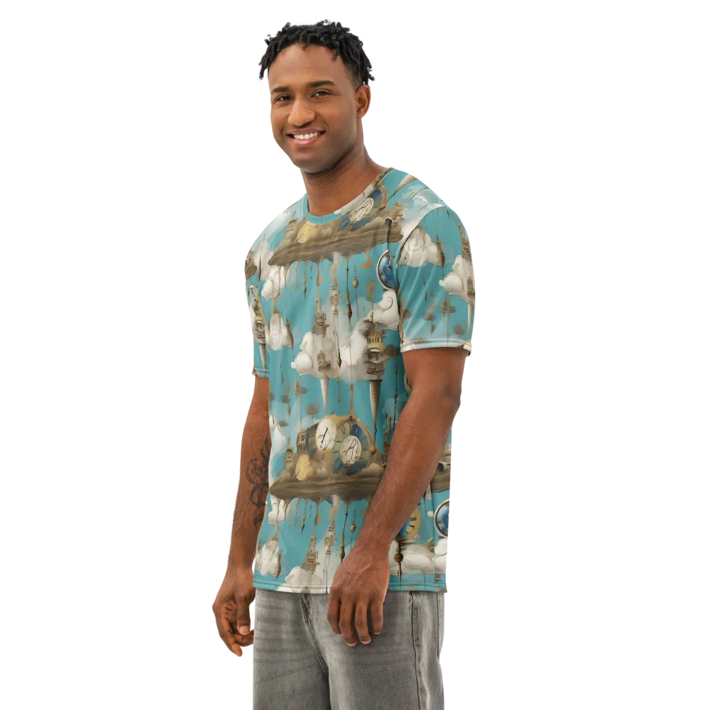Cloudbound Horology on Men's Cotton Crew Neck T-Shirt — Left Front
