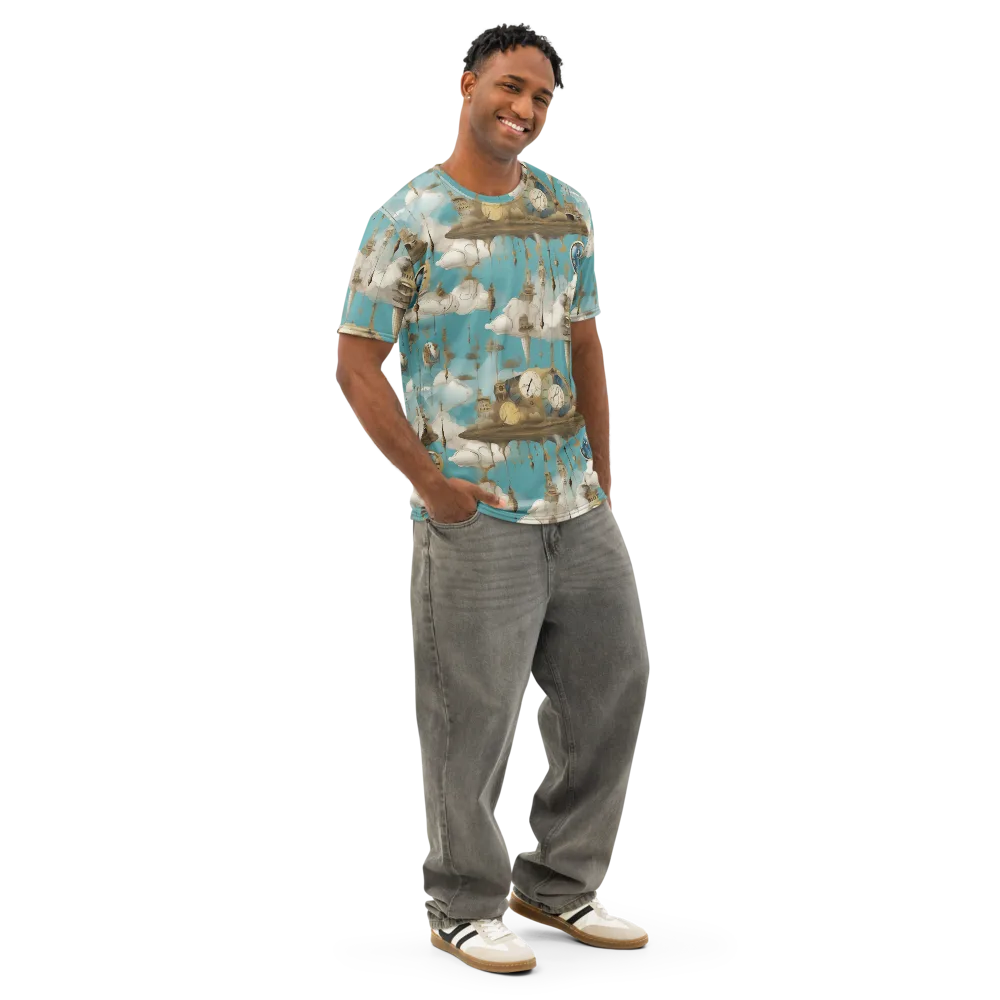 Cloudbound Horology on Men's Cotton Crew Neck T-Shirt — Right Front