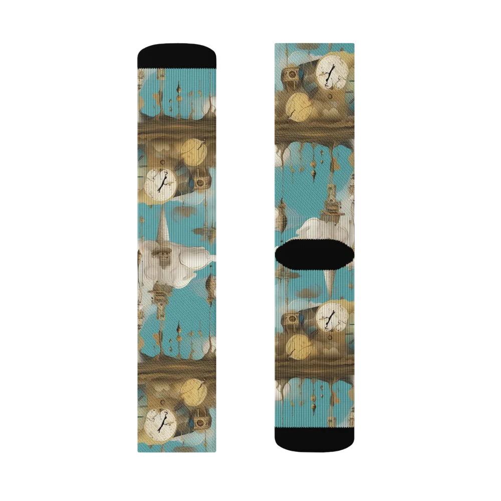 Cloudbound Horology on Socks — Left Sock