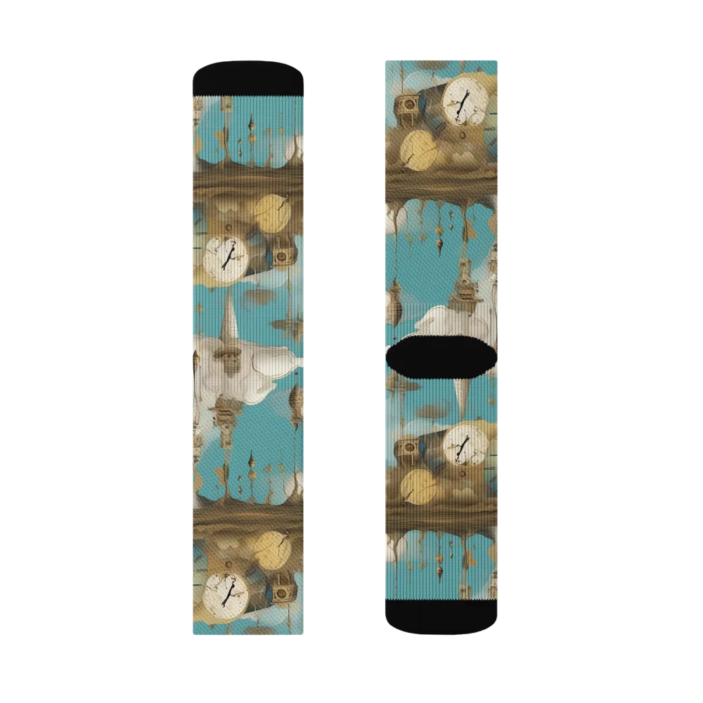 Cloudbound Horology on Socks — Right Sock