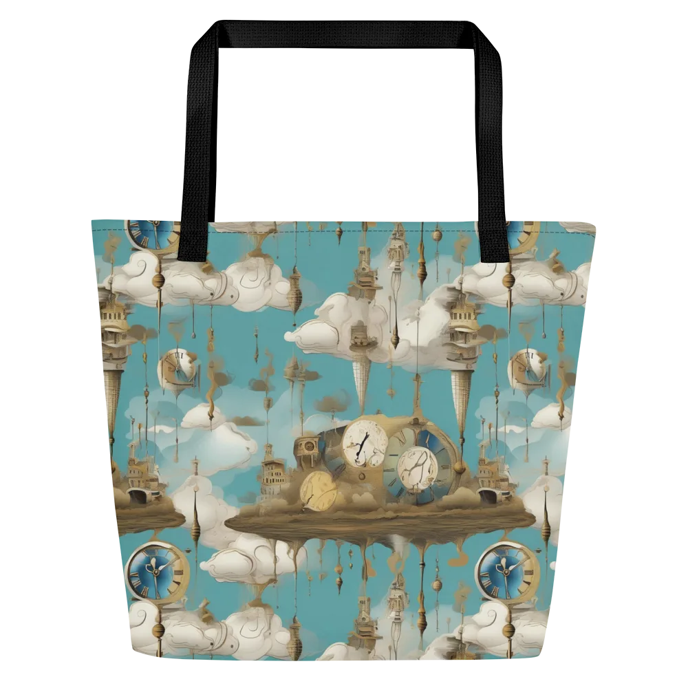 Cloudbound Horology on Large Tote Bag W/ Pocket — Front