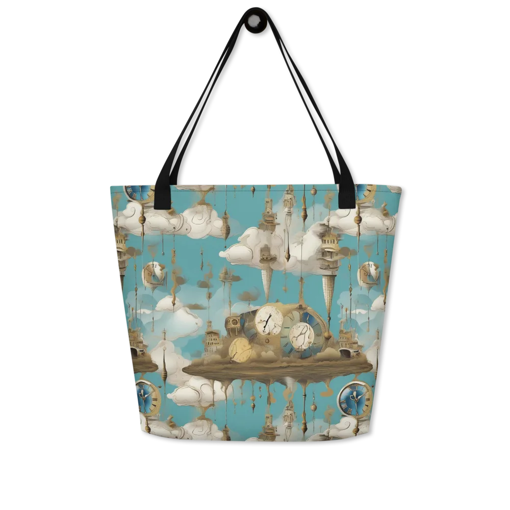 Cloudbound Horology on Large Tote Bag W/ Pocket — Front