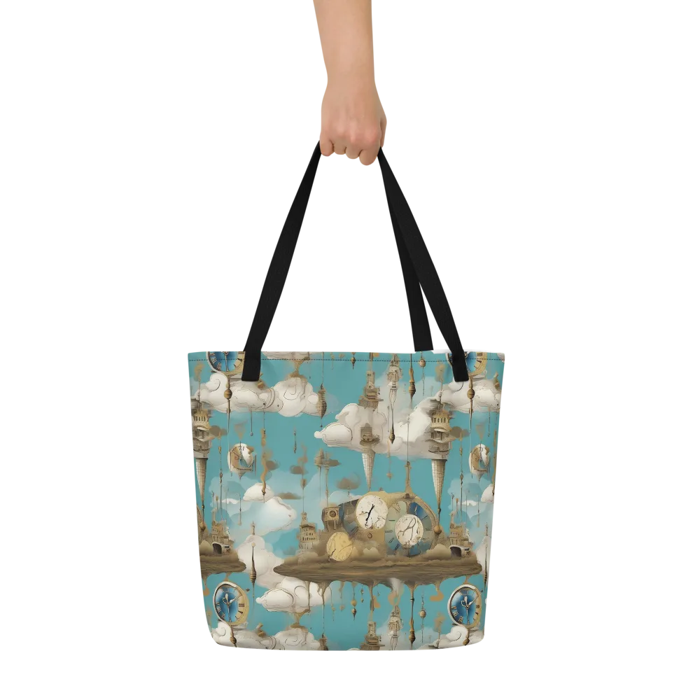Cloudbound Horology on Large Tote Bag W/ Pocket — Front