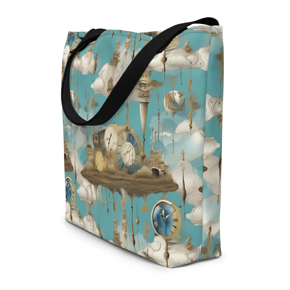 Cloudbound Horology on Large Tote Bag W/ Pocket — Front