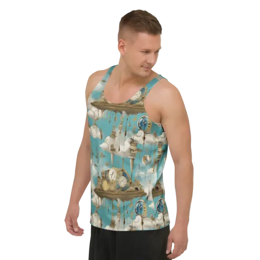 Cloudbound Horology on a Men's Tank Top