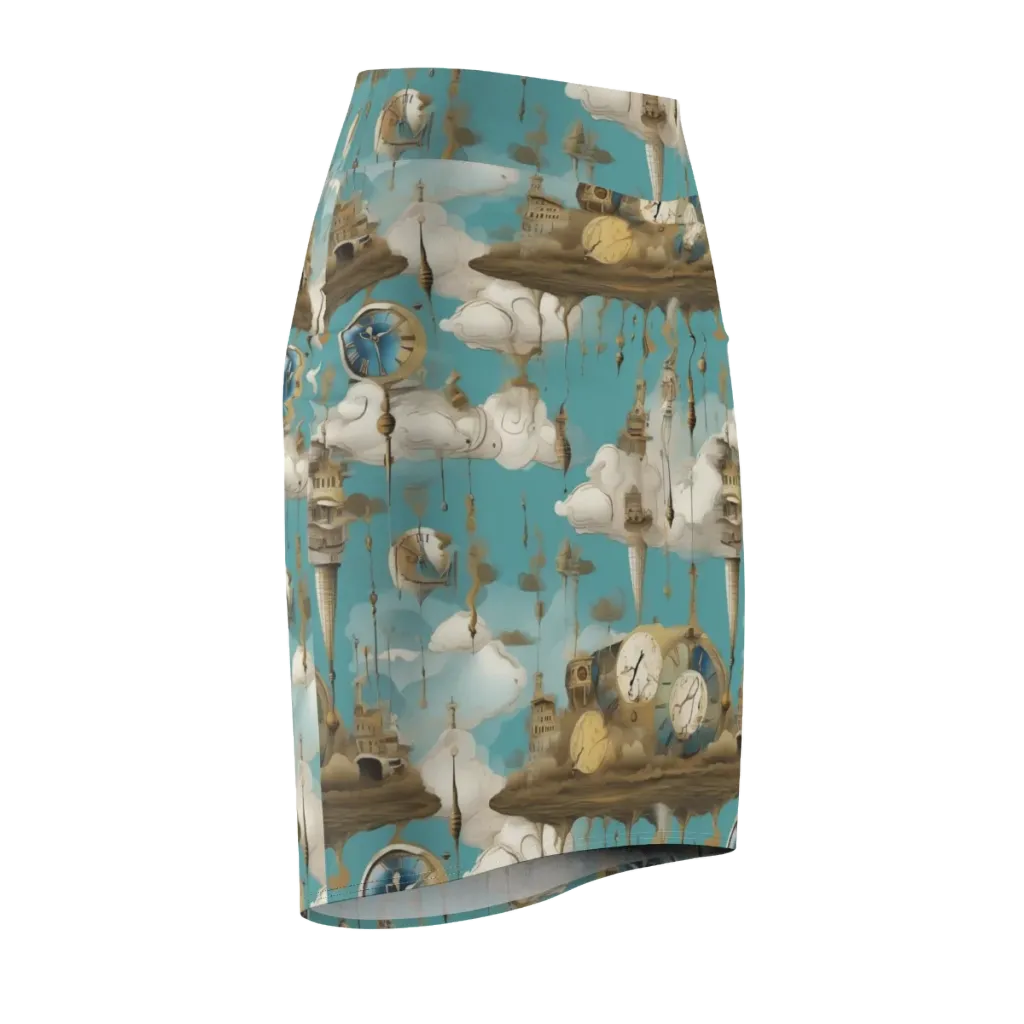 Cloudbound Horology on Pencil Skirt — Front Side