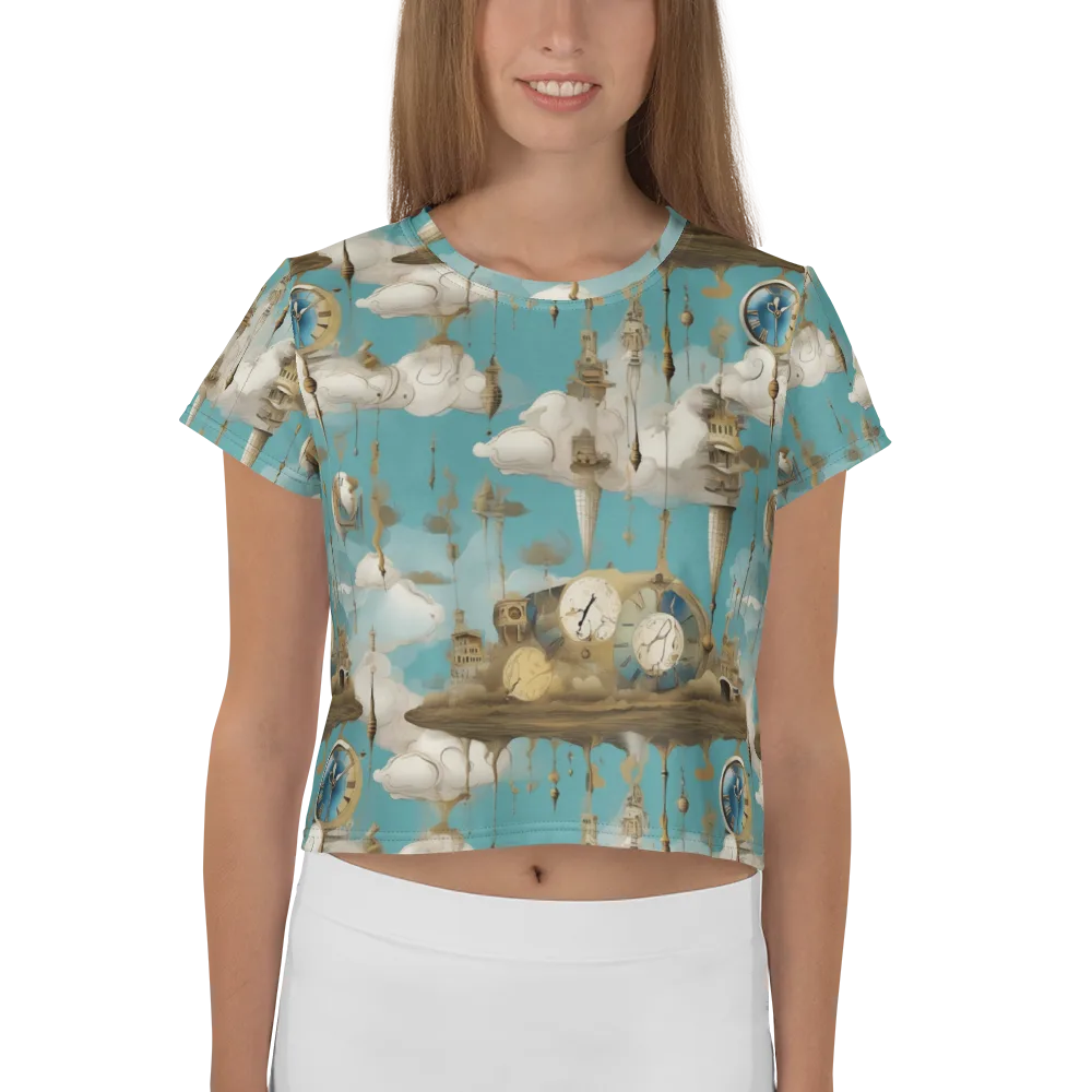 Cloudbound Horology on Crop Tee — Front