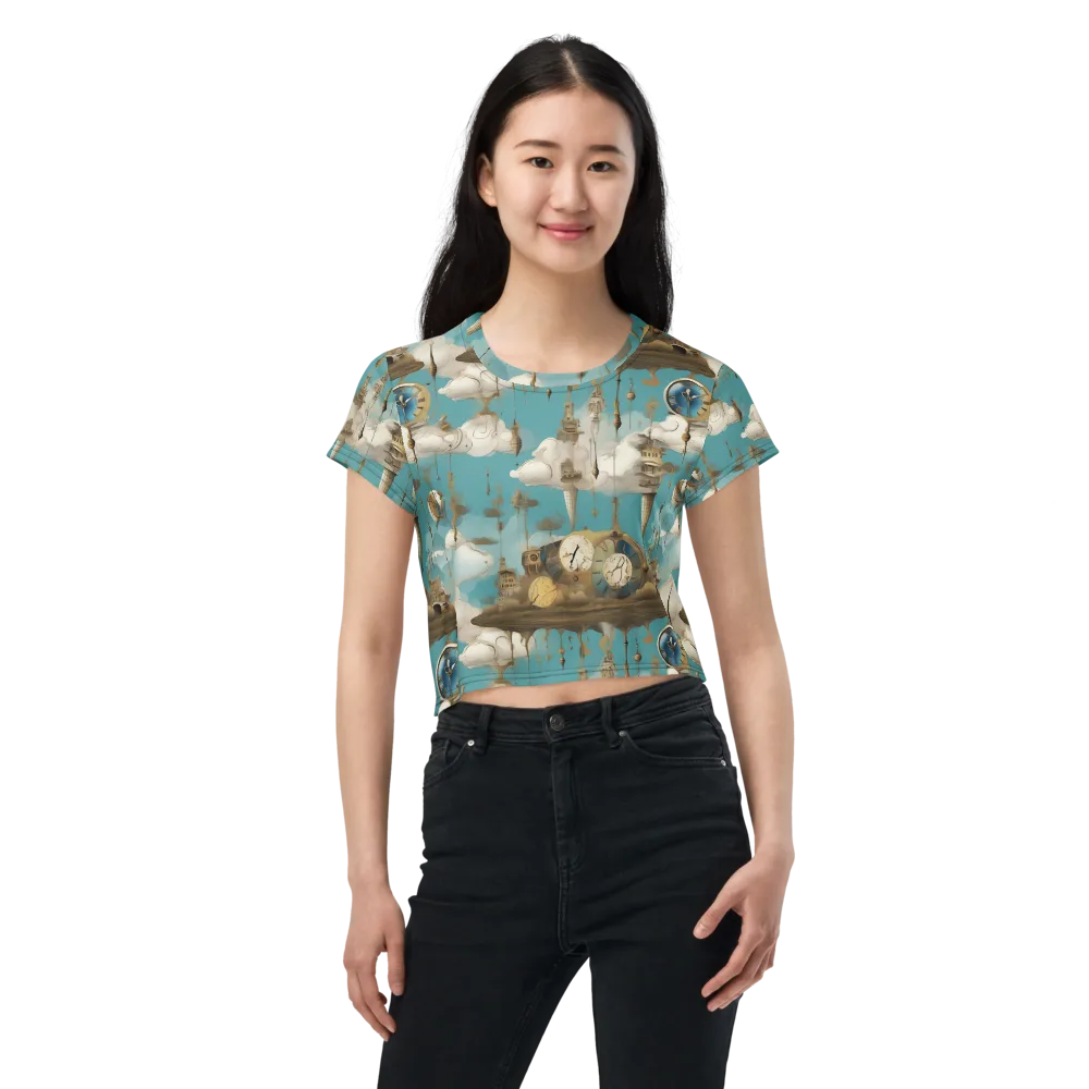 Cloudbound Horology on Crop Tee — Front