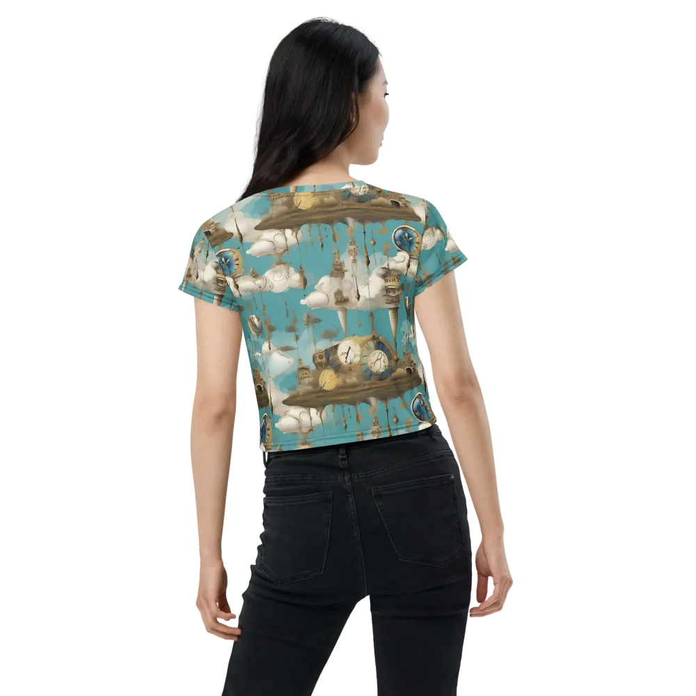 Cloudbound Horology on Crop Tee — Back