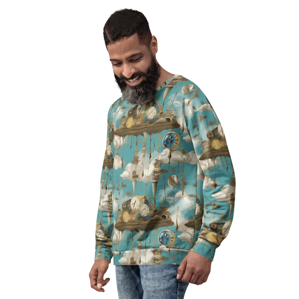 Cloudbound Horology on Sweatshirt — Left Front