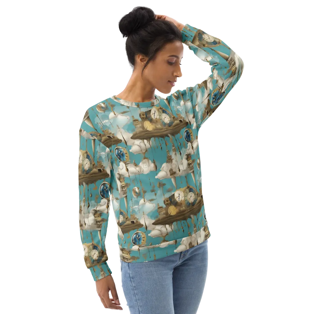 Cloudbound Horology on Sweatshirt — Right Front