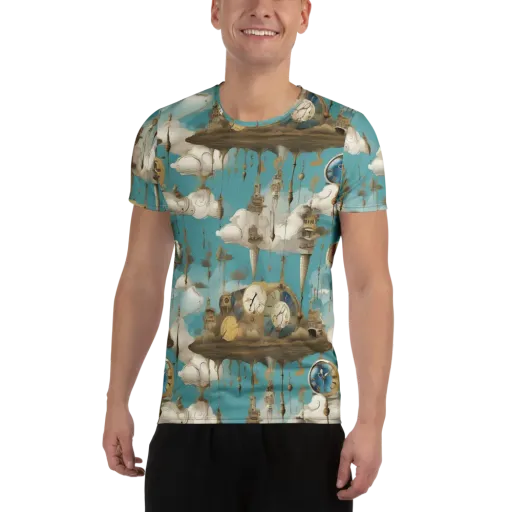 Cloudbound Horology on a Men's Athletic T-Shirt