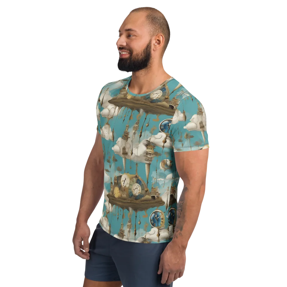 Cloudbound Horology on Men's Athletic T-Shirt — Left