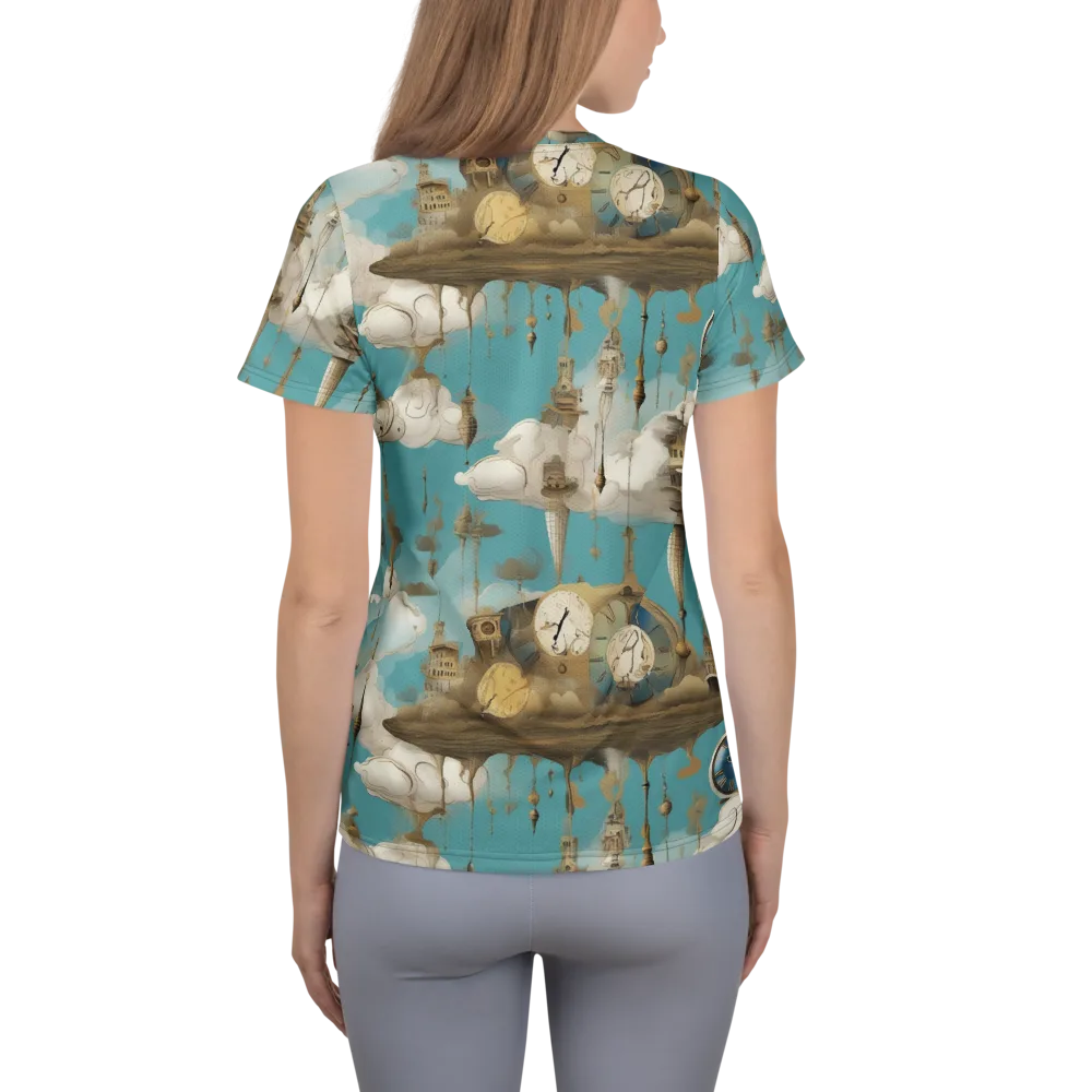 Cloudbound Horology on Women's Athletic T-Shirt — Back
