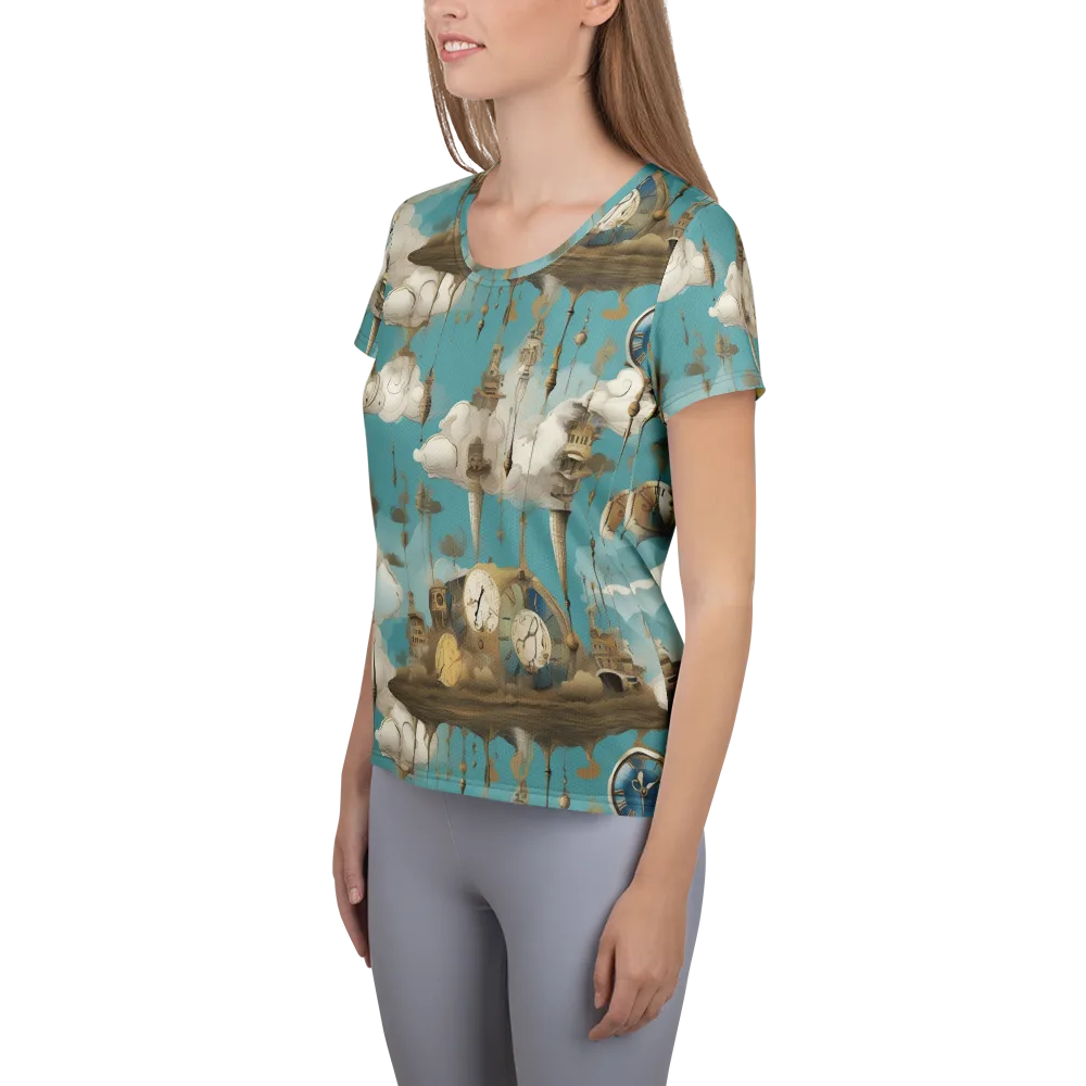 Cloudbound Horology on Women's Athletic T-Shirt — Left