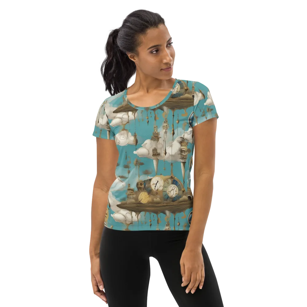 Cloudbound Horology on Women's Athletic T-Shirt — Front
