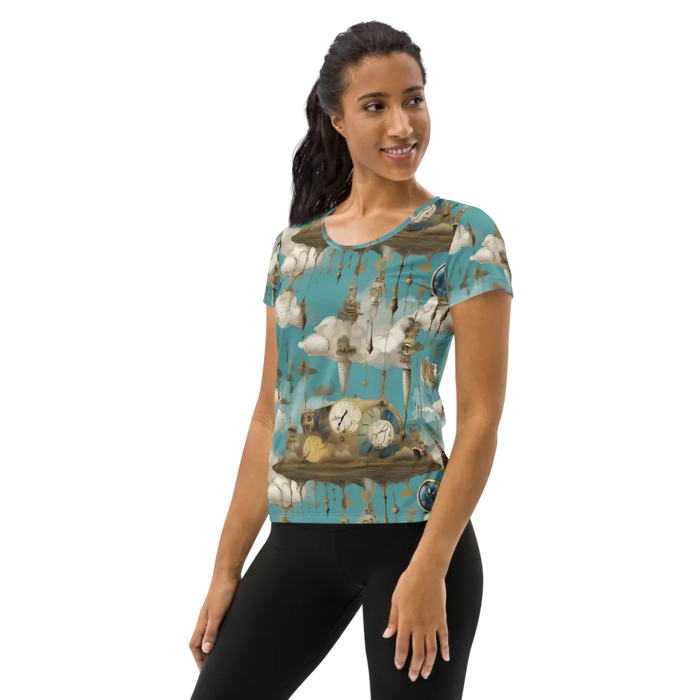 Cloudbound Horology on Women's Athletic T-Shirt — Left