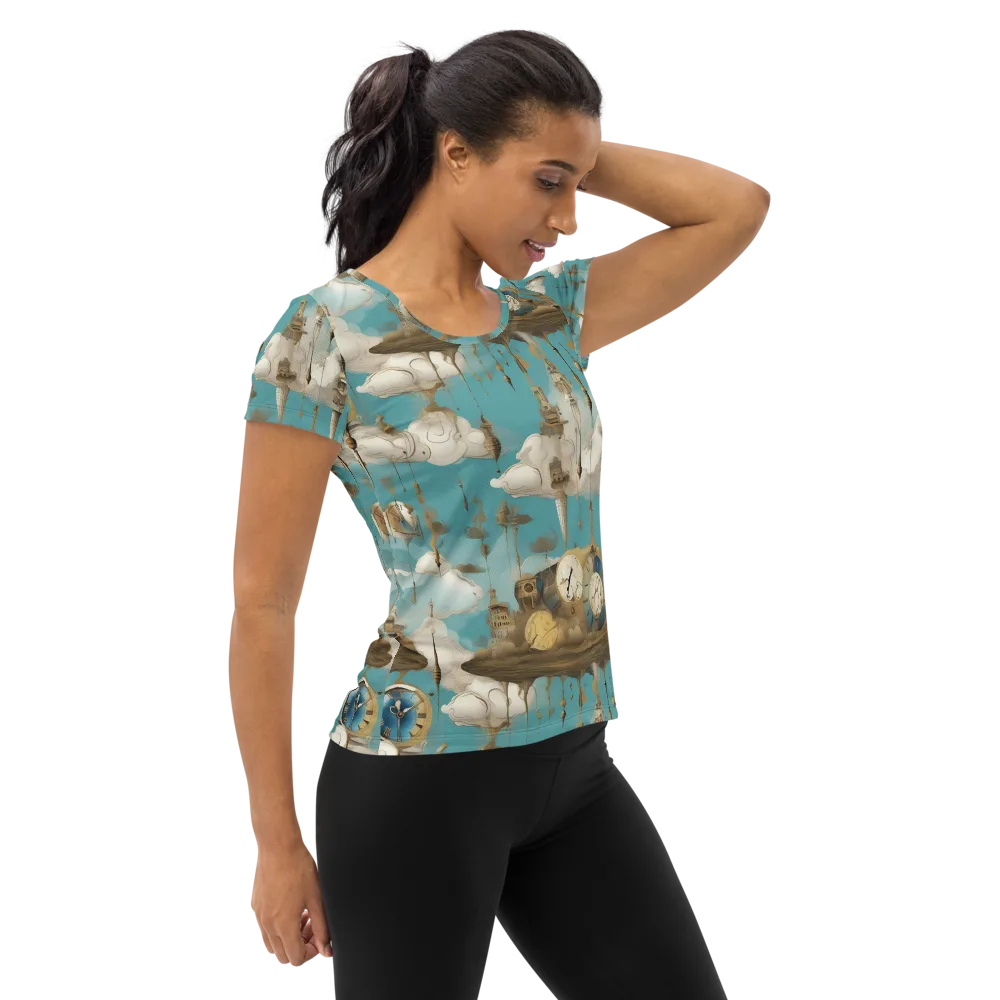Cloudbound Horology on Women's Athletic T-Shirt — Right