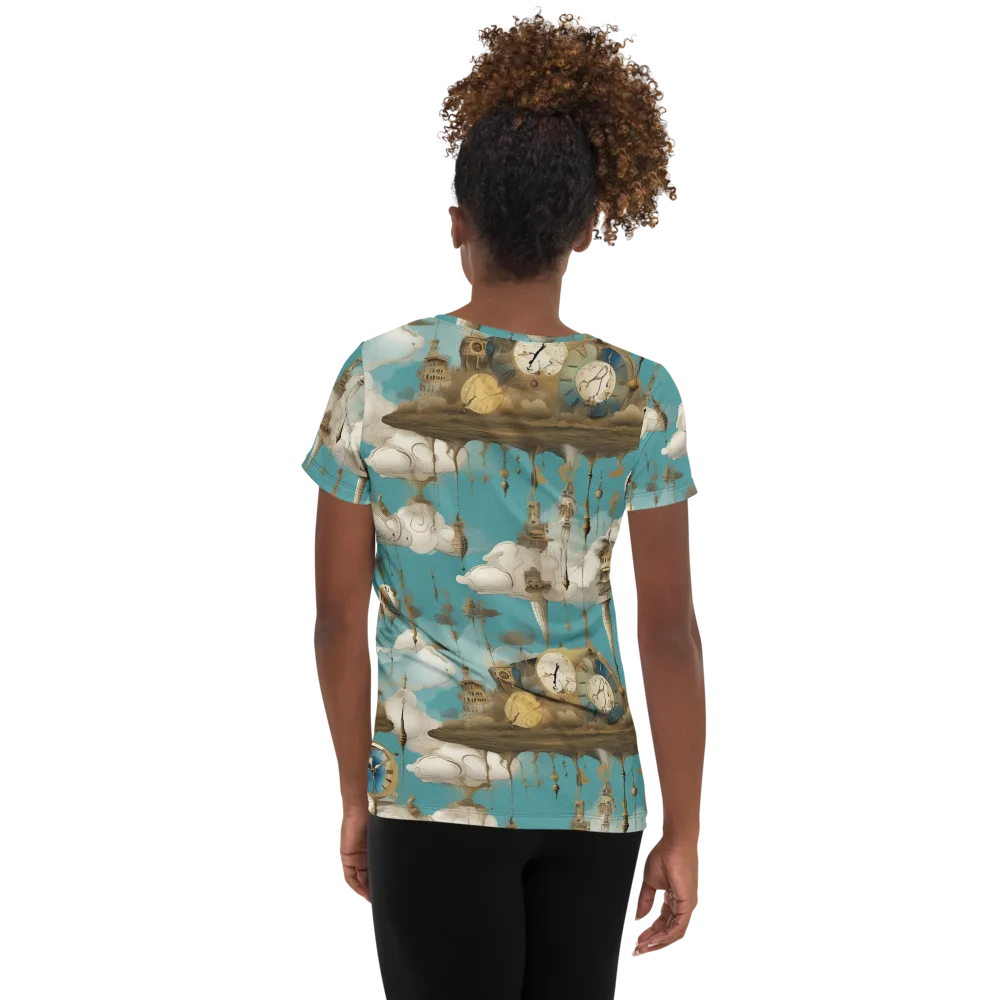 Cloudbound Horology on Women's Athletic T-Shirt — Back