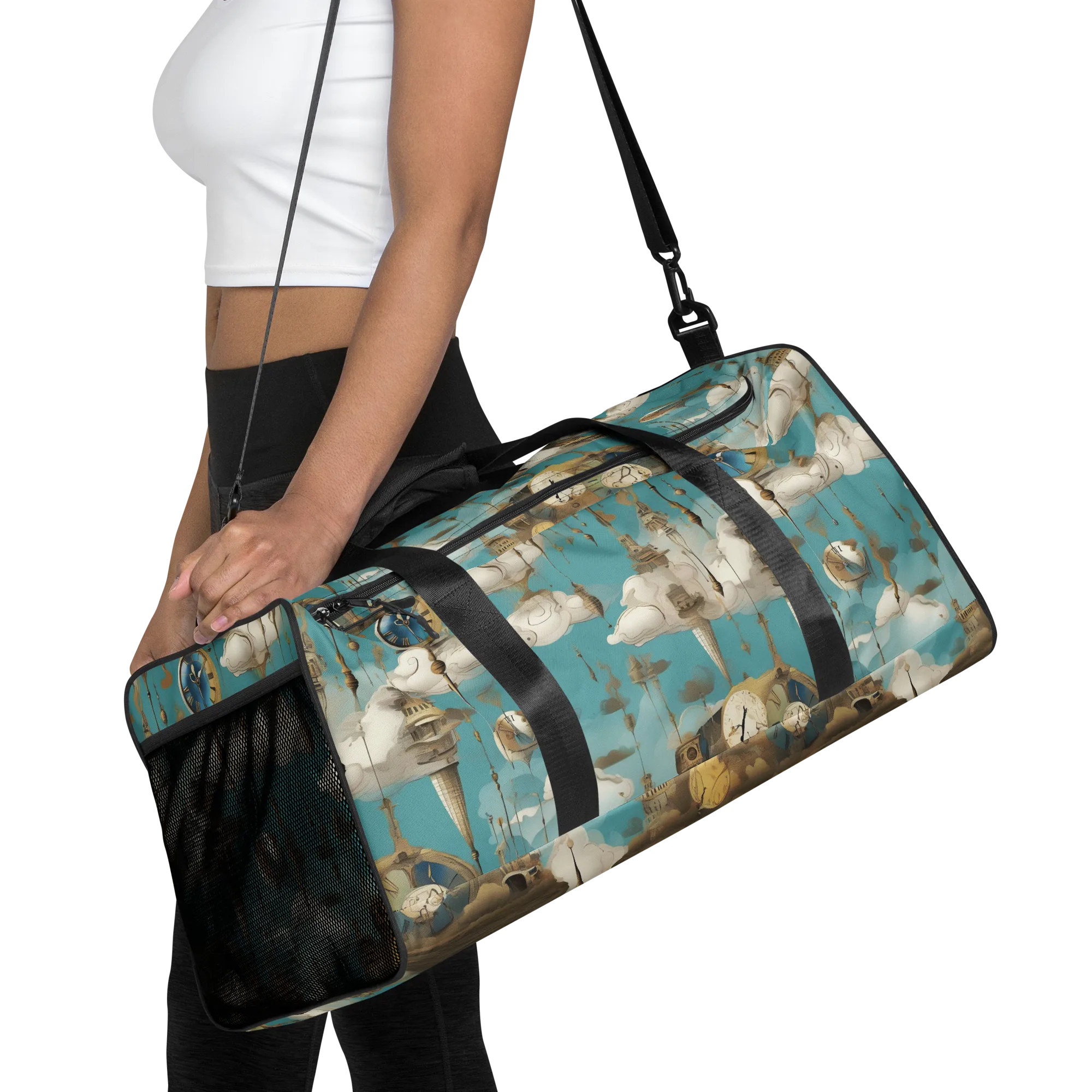 Cloudbound Horology on Duffle Bag — Front
