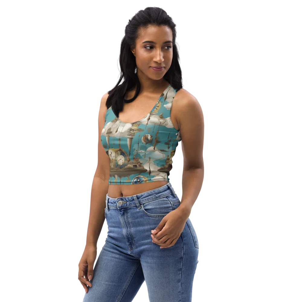 Cloudbound Horology on Crop Top — Left Front
