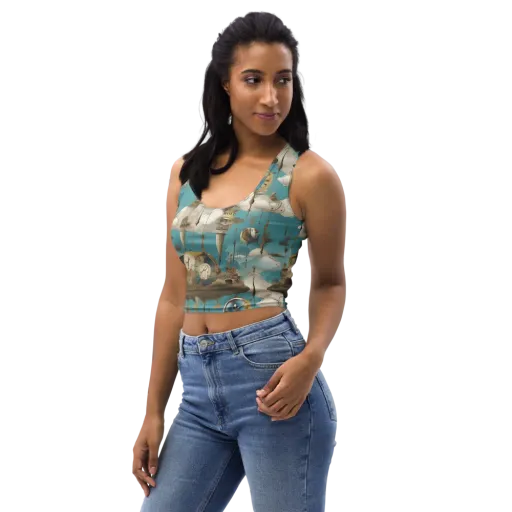 Cloudbound Horology on a Crop Top