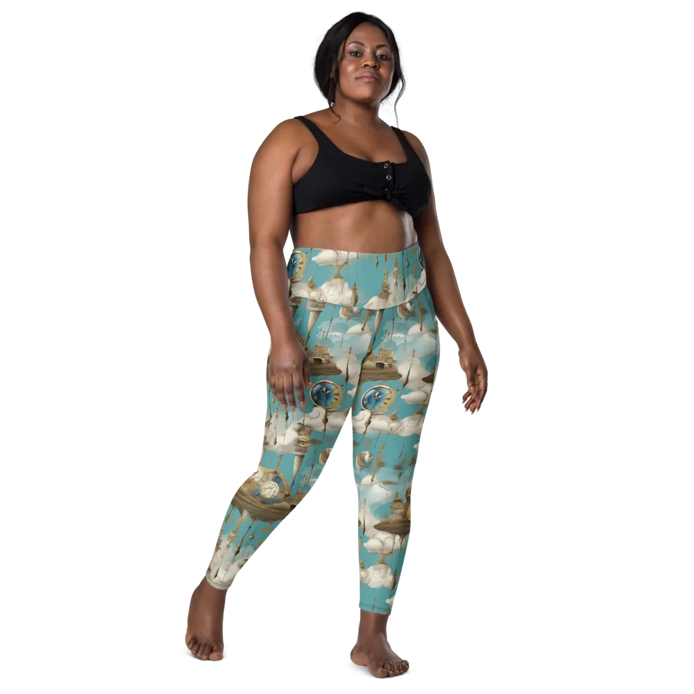 Cloudbound Horology on Leggings with Pockets — Front