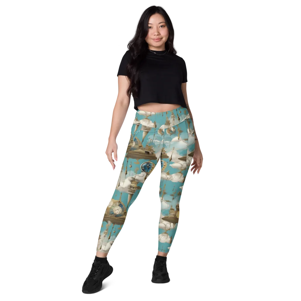 Cloudbound Horology on Leggings with Pockets — Front