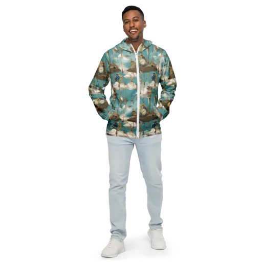Cloudbound Horology on a Men's Windbreaker