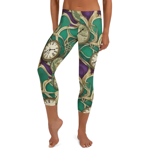 Horological Garden on a Capri Leggings
