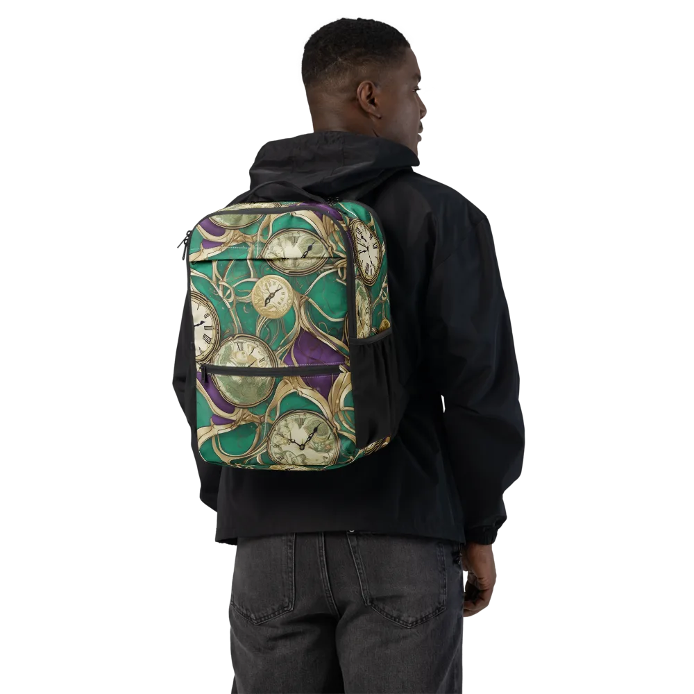 Horological Garden on Utility Backpack — Back