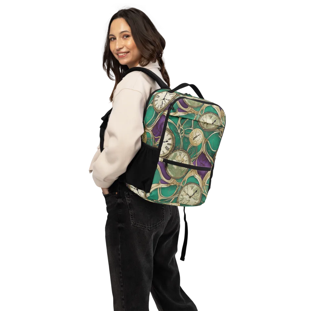 Horological Garden on Utility Backpack — Back