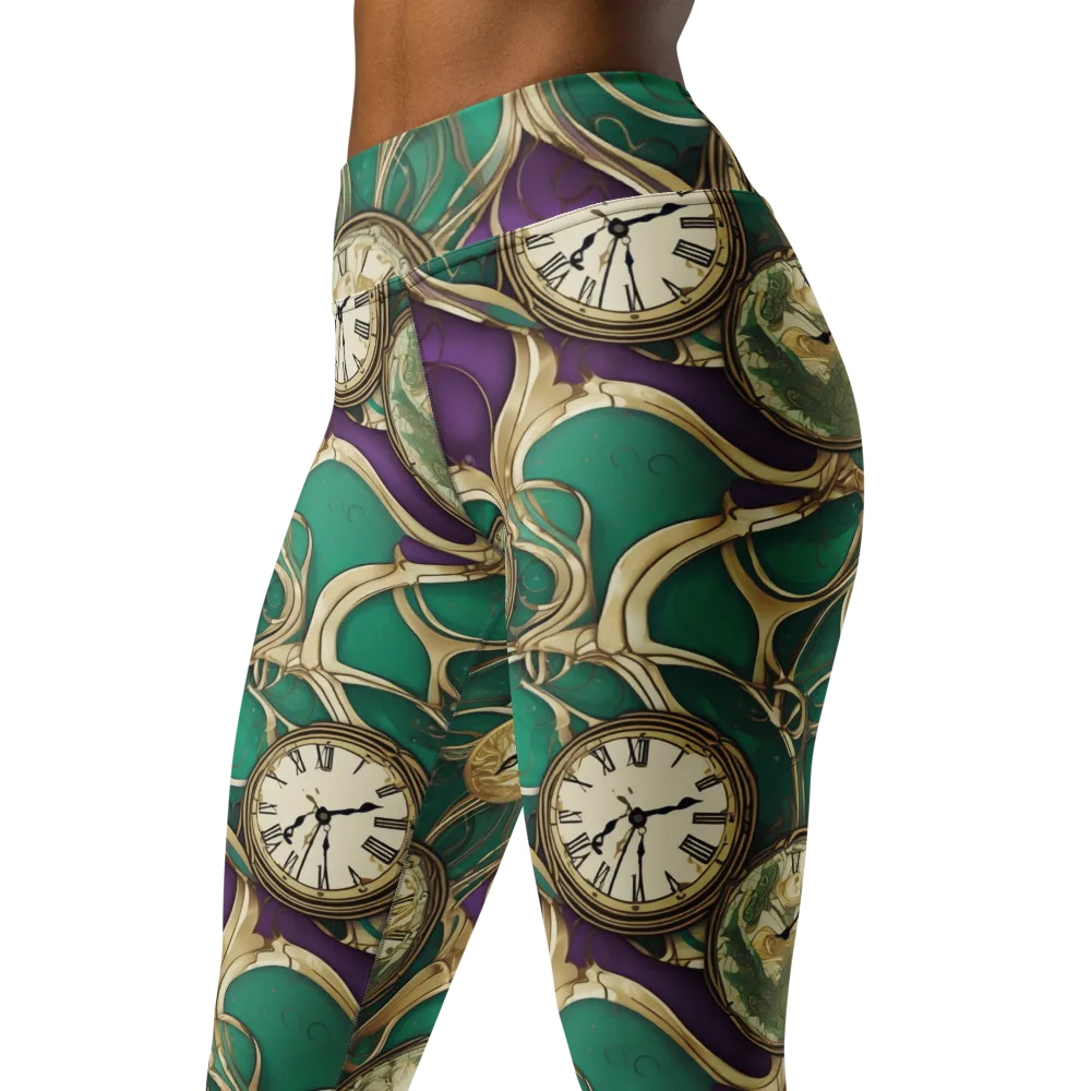 Horological Garden on Yoga Leggings — Left Front