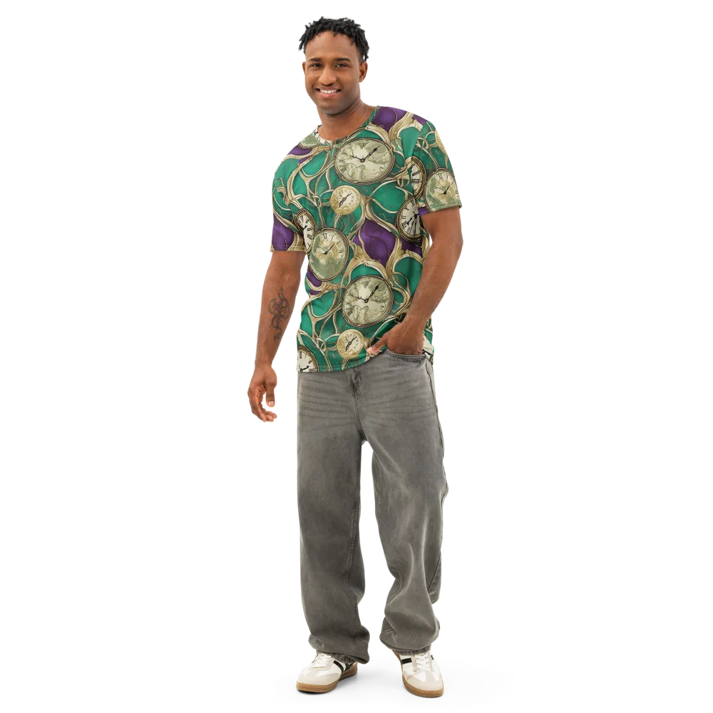 Horological Garden on Men's Cotton Crew Neck T-Shirt — Front