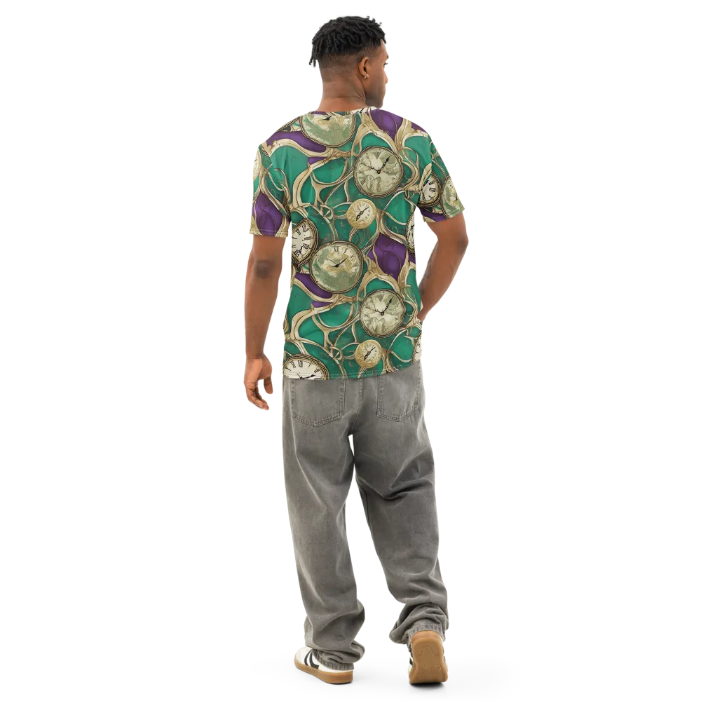 Horological Garden on Men's Cotton Crew Neck T-Shirt — Back