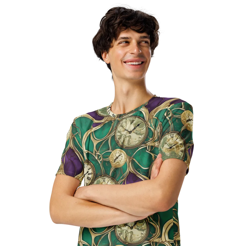 Horological Garden on Men's Crew Neck T-Shirt — Left Front