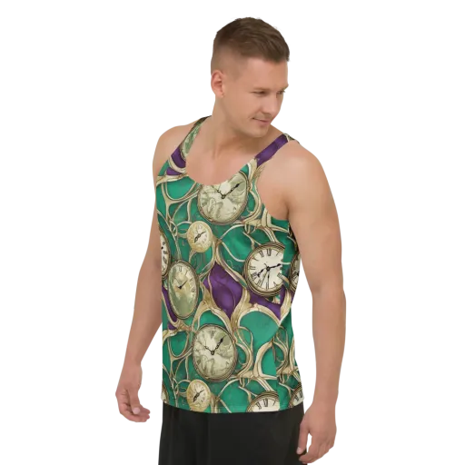 Horological Garden on a Men's Tank Top