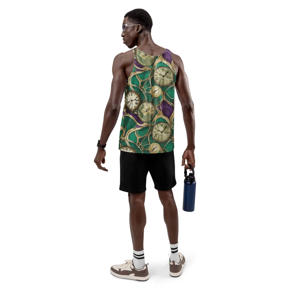 Horological Garden on Men's Tank Top — Back