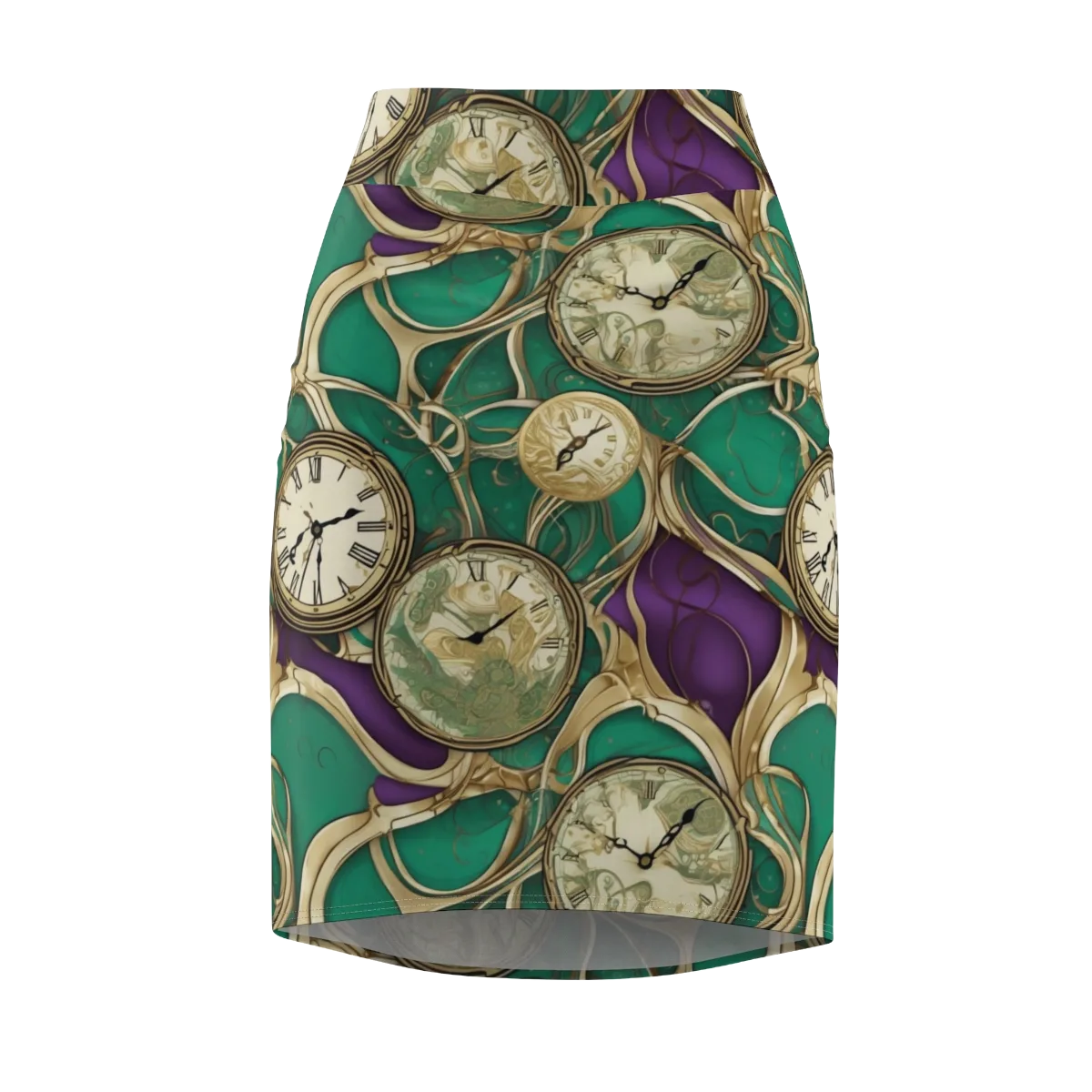 Horological Garden on Pencil Skirt — Front